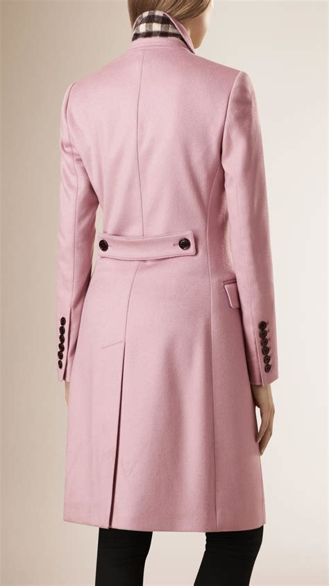 burberry pink wool coat|Burberry wool and cashmere coat.